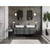Mexen Orio armoire de salle de bain sous lavabo 160 cm, 2 tiroirs, graphite mat - 91A10-16047-2-BFF66