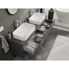 Mexen Orio armoire de salle de bain sous lavabo 160 cm, 2 tiroirs, graphite mat - 91A10-16047-2-BFF66