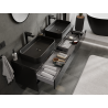 Mexen Orio meuble de salle de bain sous-lavabo 160 cm, 2 tiroirs, noir brillant - 91A10-16047-2-BFF70