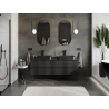 Mexen Orio meuble de salle de bain sous-lavabo 160 cm, 2 tiroirs, noir mat - 91A10-16047-2-BFF71