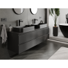 Mexen Orio meuble de salle de bain sous-lavabo 160 cm, 2 tiroirs, noir mat - 91A10-16047-2-BFF71