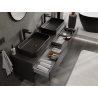 Mexen Orio meuble de salle de bain sous-lavabo 160 cm, 2 tiroirs, noir mat - 91A10-16047-2-BFF71
