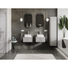Mexen Rivel meuble de salle de bain sous-vasque 50 cm, 1 tiroir, rainuré, gris mat - 91A20-05023-1-BF62