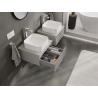 Mexen Rivel meuble de salle de bain sous-vasque 50 cm, 1 tiroir, rainuré, gris mat - 91A20-05023-1-BF62