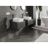 Mexen Rivel meuble de salle de bain sous lavabo 50 cm, 1 tiroir, rainuré, graphite mat - 91A20-05023-1-BF66
