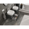 Mexen Rivel meuble de salle de bain sous lavabo 50 cm, 1 tiroir, rainuré, graphite mat - 91A20-05023-1-BF66