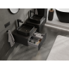 Mexen Rivel meuble de salle de bain sous lavabo 50 cm, 1 tiroir, rainuré, noir mat - 91A20-05023-1-BF71