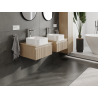 Mexen Rivel armoire de salle de bain sous lavabo 50 cm, 1 tiroir, rainurée, chêne - 91A20-05023-1-BF81
