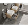 Mexen Rivel armoire de salle de bain sous lavabo 50 cm, 1 tiroir, rainurée, chêne - 91A20-05023-1-BF81
