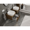 Mexen Rivel armoire de salle de bain sous lavabo 50 cm, 1 tiroir, rainuré, noyer - 91A20-05023-1-BF86