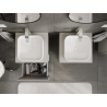 Mexen Rivel meuble de salle de bains sous-lavabo 50 cm, 1 tiroir, rainuré, gris mat - 91A20-05047-1-BF62