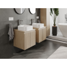 Mexen Rivel meuble de salle de bain sous lavabo 50 cm, 1 tiroir, rainuré, chêne - 91A20-05047-1-BF81