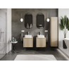 Mexen Rivel meuble de salle de bain sous lavabo 50 cm, 1 tiroir, rainuré, chêne - 91A20-05047-1-BF81