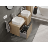Mexen Rivel meuble de salle de bain sous lavabo 50 cm, 1 tiroir, rainuré, chêne - 91A20-05047-1-BF81