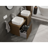 Mexen Rivel meuble-lavabo 50 cm, 1 tiroir, rainuré, noyer - 91A20-05047-1-BF86