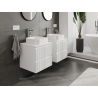Mexen Rivel meuble de salle de bain sous-vasque 50 cm, 2 tiroirs, rainuré, blanc mat - 91A20-05047-2-BFF01