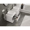 Mexen Rivel meuble de salle de bain sous-vasque 50 cm, 2 tiroirs, rainuré, blanc mat - 91A20-05047-2-BFF01
