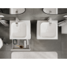 Mexen Rivel meuble de salle de bain sous-vasque 50 cm, 2 tiroirs, rainuré, blanc mat - 91A20-05047-2-BFF01