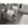 Mexen Rivel meuble de salle de bains sous-vasque 50 cm, 2 tiroirs, rainuré, gris mat - 91A20-05047-2-BFF62