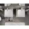 Mexen Rivel meuble de salle de bains sous-vasque 50 cm, 2 tiroirs, rainuré, gris mat - 91A20-05047-2-BFF62