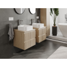 Mexen Rivel meuble de salle de bain sous lavabo 50 cm, 2 tiroirs, rainuré, chêne - 91A20-05047-2-BFF81