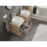 Mexen Rivel meuble de salle de bain sous lavabo 50 cm, 2 tiroirs, rainuré, chêne - 91A20-05047-2-BFF81