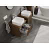 Mexen Rivel meuble de salle de bain sous lavabo 50 cm, 2 tiroirs, rainuré, noyer - 91A20-05047-2-BFF86