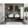 Mexen Rivel meuble de salle de bains sous-vasque 60 cm, 1 tiroir, rainuré, blanc mat - 91A20-06023-1-BF01