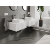 Mexen Rivel meuble de salle de bains sous-vasque 60 cm, 1 tiroir, rainuré, blanc mat - 91A20-06023-1-BF01