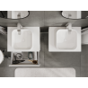 Mexen Rivel meuble de salle de bains sous-vasque 60 cm, 1 tiroir, rainuré, blanc mat - 91A20-06023-1-BF01