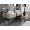 Mexen Rivel meuble de salle de bain sous lavabo 60 cm, 1 tiroir, rainuré, gris mat - 91A20-06023-1-BF62