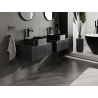Mexen Rivel armoire de salle de bain sous lavabo 60 cm, 1 tiroir, rainurée, noir mat - 91A20-06023-1-BF71