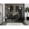 Mexen Rivel armoire de salle de bain sous lavabo 60 cm, 1 tiroir, rainurée, noir mat - 91A20-06023-1-BF71
