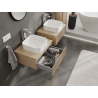Mexen Rivel armoire de salle de bain sous lavabo 60 cm, 1 tiroir, rainuré, chêne - 91A20-06023-1-BF81