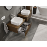 Mexen Rivel meuble de salle de bain sous-lavabo 60 cm, 1 tiroir, rainuré, noyer - 91A20-06023-1-BF86