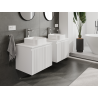 Mexen Rivel meuble de salle de bains sous lavabo 60 cm, 1 tiroir, rainuré, blanc mat - 91A20-06047-1-BF01