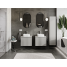 Mexen Rivel armoire de salle de bain sous-lavabo 60 cm, 1 tiroir, rainurée, gris mat - 91A20-06047-1-BF62