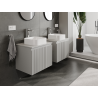 Mexen Rivel armoire de salle de bain sous-lavabo 60 cm, 1 tiroir, rainurée, gris mat - 91A20-06047-1-BF62