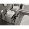 Mexen Rivel armoire de salle de bain sous-lavabo 60 cm, 1 tiroir, rainurée, gris mat - 91A20-06047-1-BF62