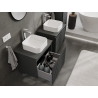 Mexen Rivel armoire de salle de bain sous lavabo 60 cm, 1 tiroir, rainurée, graphite mat - 91A20-06047-1-BF66