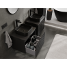 Mexen Rivel meuble lavabo 60 cm, 1 tiroir, rainuré, noir mat - 91A20-06047-1-BF71