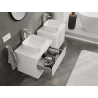 Mexen Rivel meuble de salle de bains sous lavabo 60 cm, 2 tiroirs, rainuré, blanc mat - 91A20-06047-2-BFF01