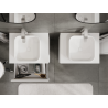 Mexen Rivel meuble de salle de bains sous lavabo 60 cm, 2 tiroirs, rainuré, blanc mat - 91A20-06047-2-BFF01