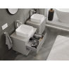 Mexen Rivel meuble de salle de bain sous-lavabo 60 cm, 2 tiroirs, rainuré, gris mat - 91A20-06047-2-BFF62
