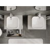 Mexen Rivel meuble de salle de bain sous-lavabo 60 cm, 2 tiroirs, rainuré, gris mat - 91A20-06047-2-BFF62