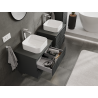 Mexen Rivel meuble de salle de bain sous lavabo 60 cm, 2 tiroirs, rainuré, graphite mat - 91A20-06047-2-BFF66