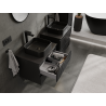 Mexen Rivel meuble de salle de bain sous lavabo 60 cm, 2 tiroirs, rainuré, noir mat - 91A20-06047-2-BFF71