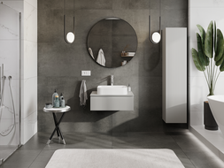Mexen Rivel meuble de salle de bain sous lavabo 70 cm, 1 tiroir, rainuré, gris mat - 91A20-07023-1-BF62