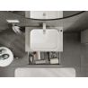Mexen Rivel meuble de salle de bain sous lavabo 70 cm, 1 tiroir, rainuré, gris mat - 91A20-07023-1-BF62
