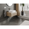 Mexen Rivel meuble de salle de bain sous lavabo 70 cm, 1 tiroir, rainuré, chêne - 91A20-07023-1-BF81